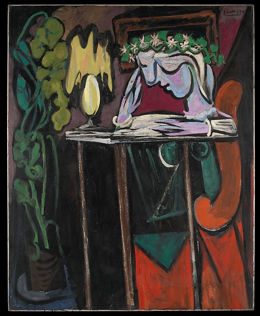 Reading at a Table, Pablo Picasso, Met Museum